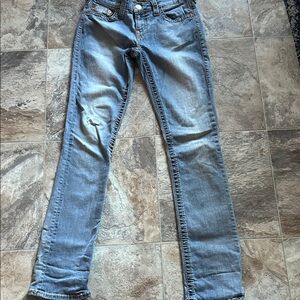 True Religion Denim Blue Straight Leg Jeans